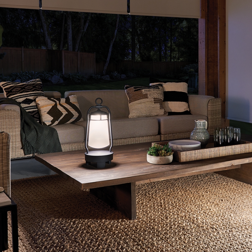 Elstead - Utomhuslampa med högtalare LYNDON 3W/230V IP44 8800 mAh