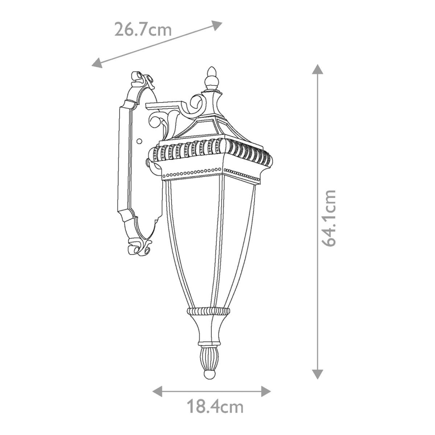 Elstead KL-VENETIAN2-M - Utomhus vägglampa  VENETIAN 2xE14/60W/230V IP44