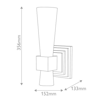 Elstead - Vägglampa KRISTY 1xE27/40W/230V guld
