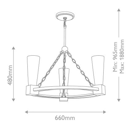 Elstead - Stavmonterad taklampa KRISTY 3xE27/40W/230V koppar