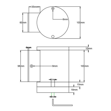 Elstead - LED Utomhus Vägglampa MAGNUS 1xGX53/9W/230V IP54
