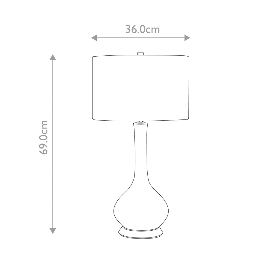 Elstead - Bordslampa MILO 1xE27/60W/230V grå/guld