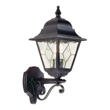 Elstead NR1-BLK - Utomhus vägglampa  NORFOLK 1xE27/100W/230V IP43