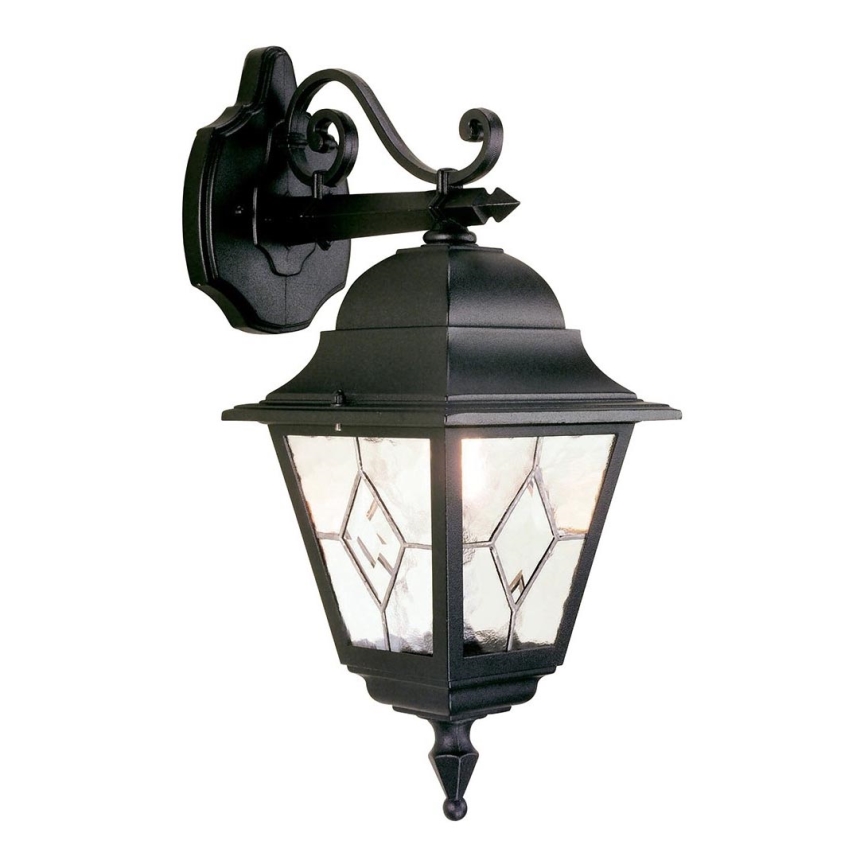 Elstead NR2-BLK - Utomhus vägglampa  NORFOLK 1xE27/100W/230V IP43