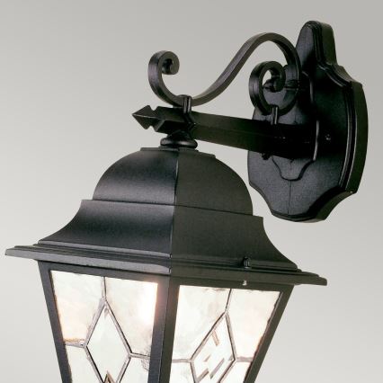 Elstead NR2-BLK - Utomhus vägglampa  NORFOLK 1xE27/100W/230V IP43
