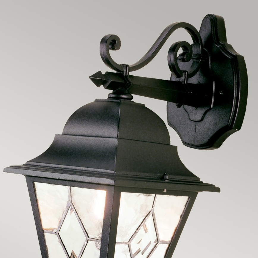 Elstead NR2-BLK - Utomhus vägglampa  NORFOLK 1xE27/100W/230V IP43