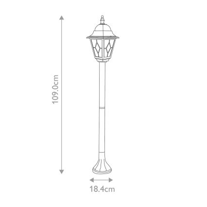 Elstead NR4-BLK - Utomhus lampa  NORFOLK 1xE27/100W/230V IP43