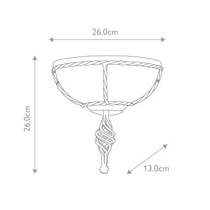 Elstead - Vägglampa PEMBROKE 1xE27/60W/230V