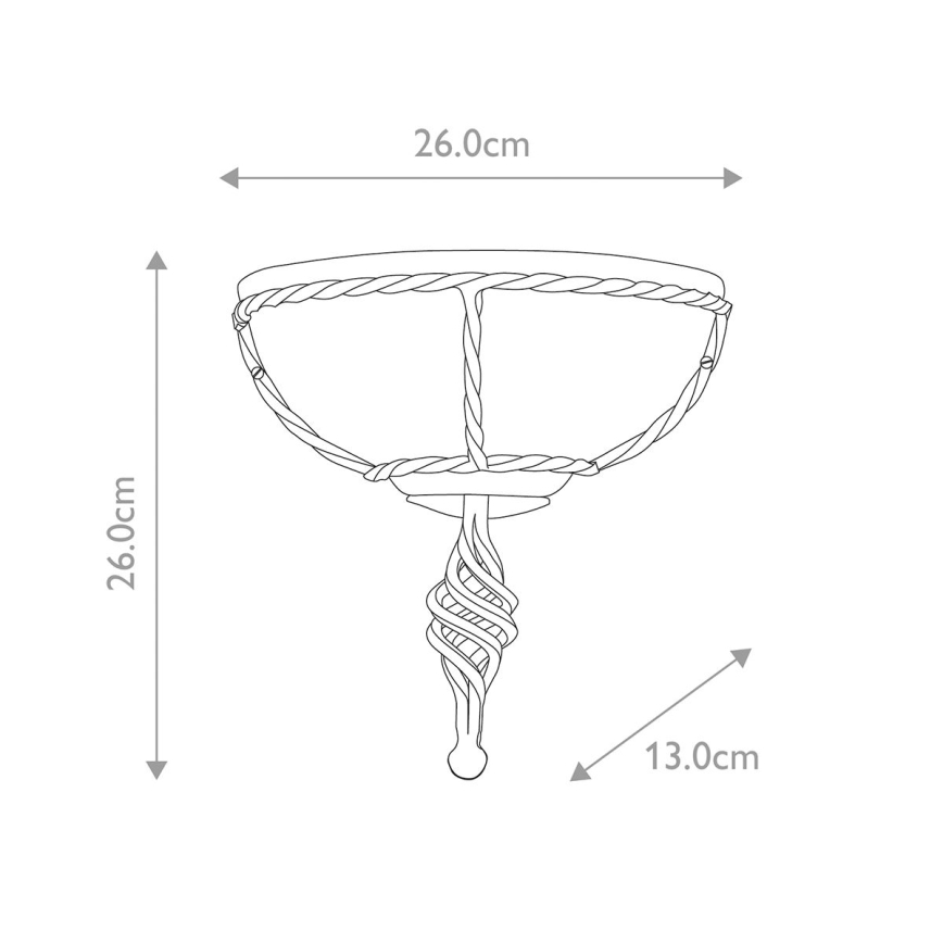 Elstead - Vägglampa PEMBROKE 1xE27/60W/230V