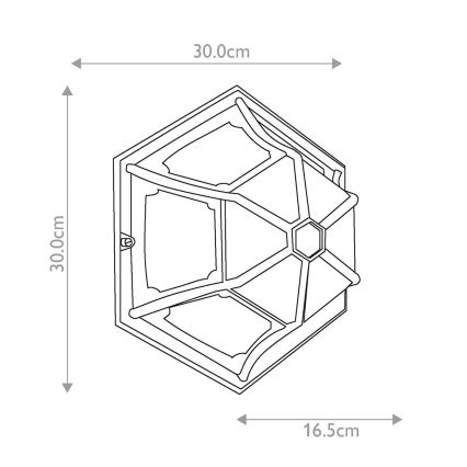 Elstead - Taklampa för utomhusbruk PARISH 1xE27/60W/230V IP44