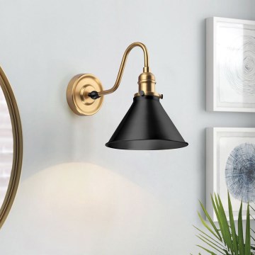 Elstead PV1-AB-MB - Vägglampa PROVENCE 1xE27/60W/230V guld/svart