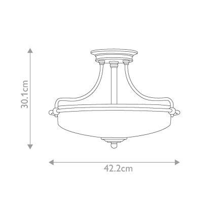 Elstead - Taklampa GRIFFIN 3xE27/100W/230V mattkrom