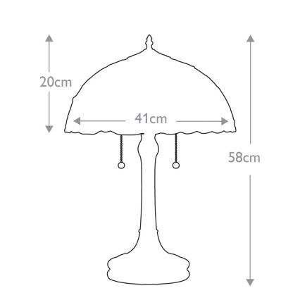 Elstead - Bordslampa Tiffany LARISSA 2xE27/60W/230V