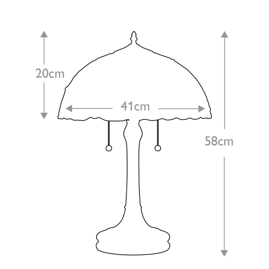 Elstead - Bordslampa Tiffany LARISSA 2xE27/60W/230V