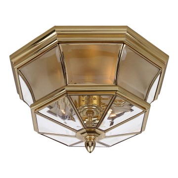 Elstead QZ-NEWBURY-F-PB - Utomhus taklampa  NEWBURY 3xE14/40W/230V IP44