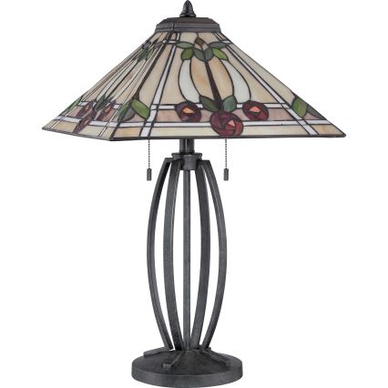 Elstead QZ-RUBY-TL - Bordslampa  RUBY 2xE27/60W/230V