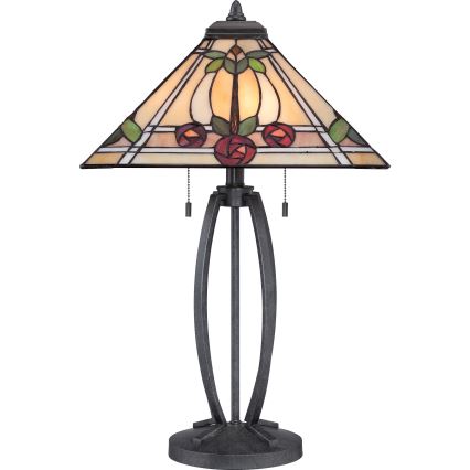 Elstead QZ-RUBY-TL - Bordslampa  RUBY 2xE27/60W/230V