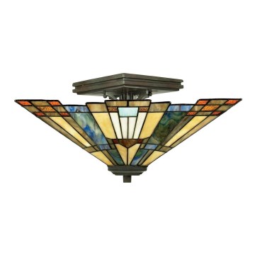 Elstead - Taklampa Tiffany INGLENOOK 2xE27/60W/230V