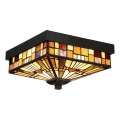 Elstead - Utomhustaklampa Tiffany INGLENOOK 2xE27/60W/230V IP44