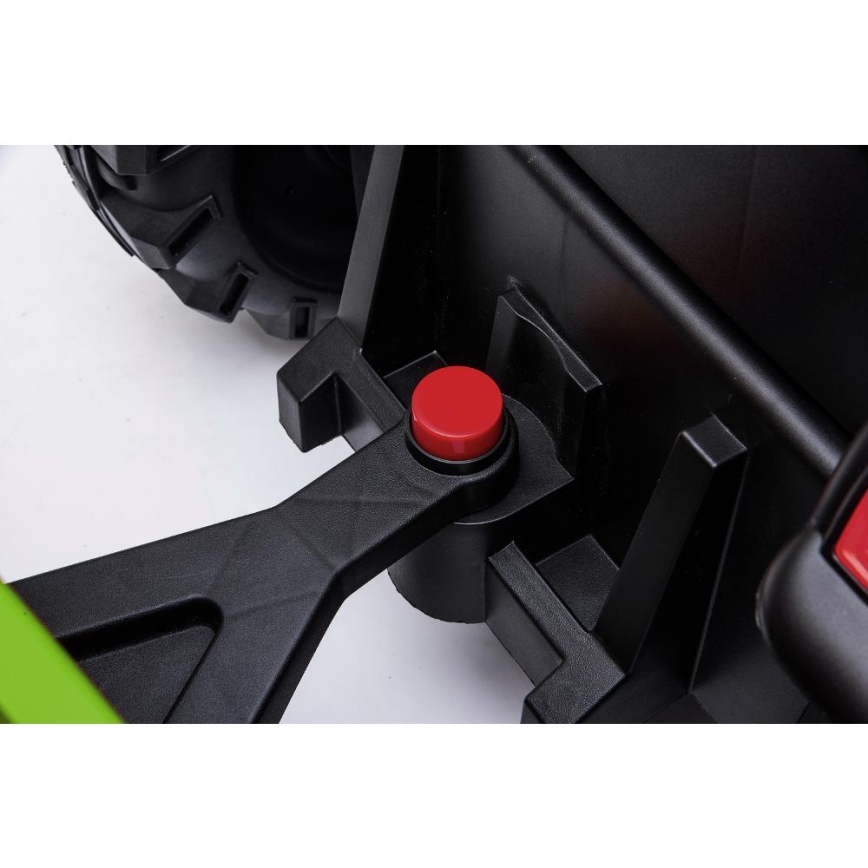 Elektrisk traktor med vagn 2x30W/7000 mAh svart/grön + fjärrkontroll