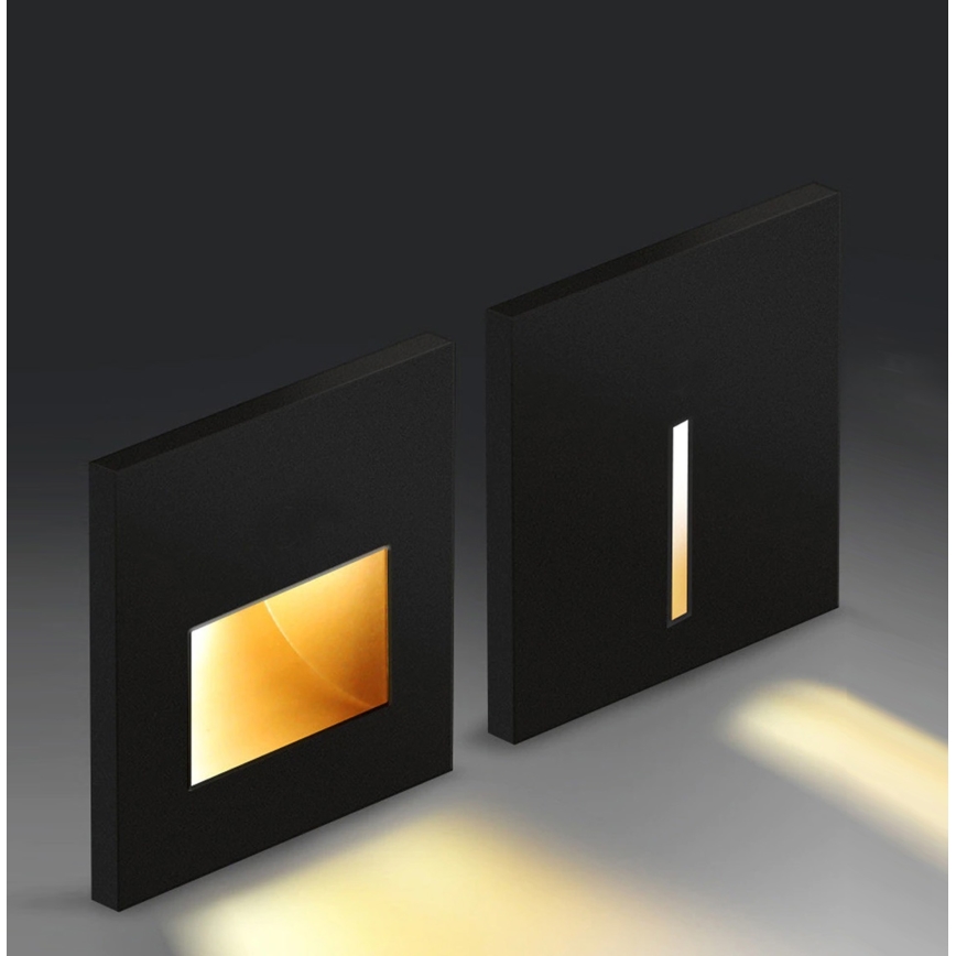 Emithor 70419 - LED trappbelysning SUNNY LED/1W/230V 4000K svart