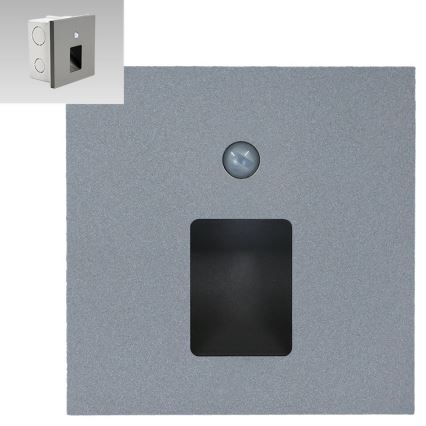 Emithor 70422 - LED trappbelysning med sensor VIX LED/1W/230V 4000K grå