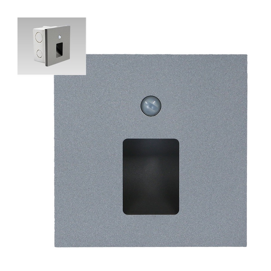 Emithor 70422 - LED trappbelysning med sensor VIX LED/1W/230V 4000K grå