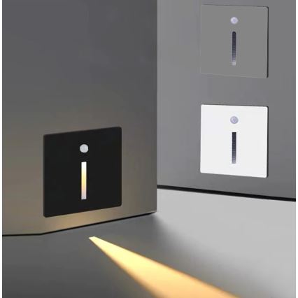 Emithor 70428 - LED trappbelysning med sensor LINE LED/1W/230V 4000K grå