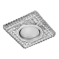 Emithor 71096 - LED infälld taklampa ELEGANT GLASS FIX 1xGU10/50W + LED/3W STRIPE