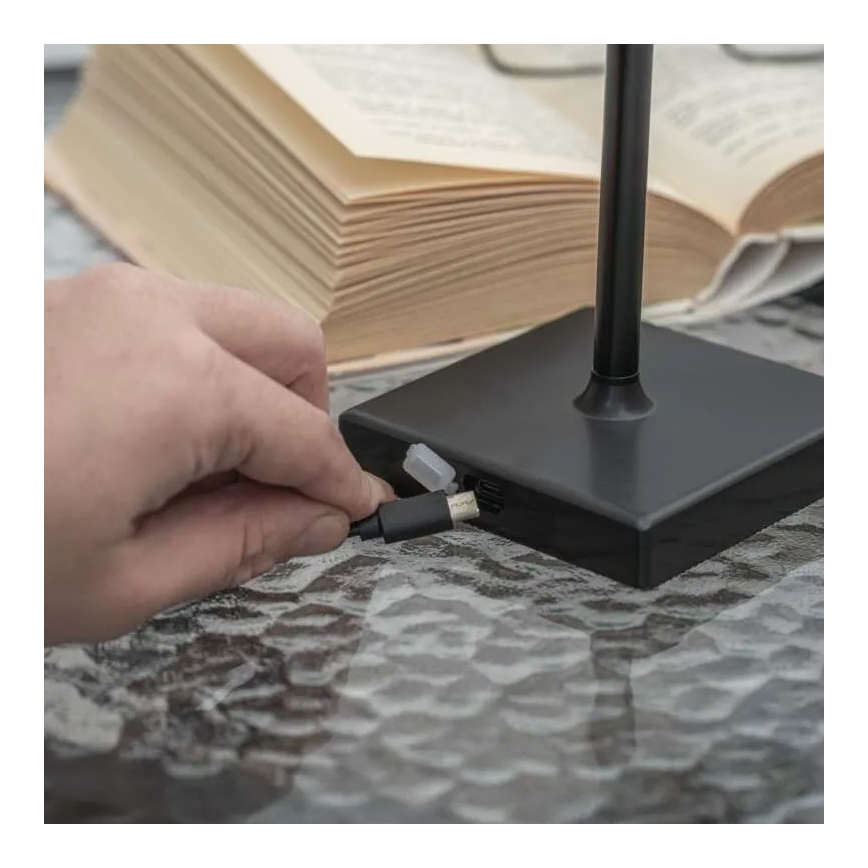 LED Dimbart uppladdningsbart ljus KATIE LED/4W/10V 1800mAh IP44 CRI 90 svart