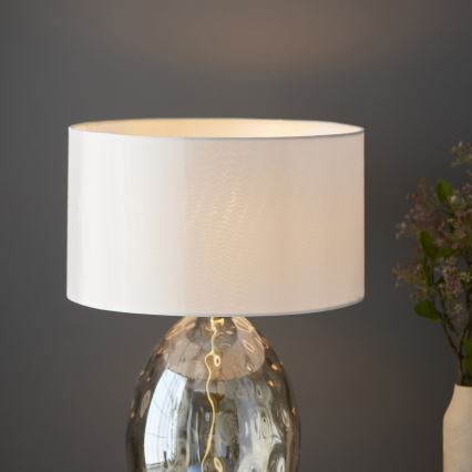 Endon 101150 - Dimbar bordslampa ERIN 1xE27/10W/230V vit/mässing/rökig beige