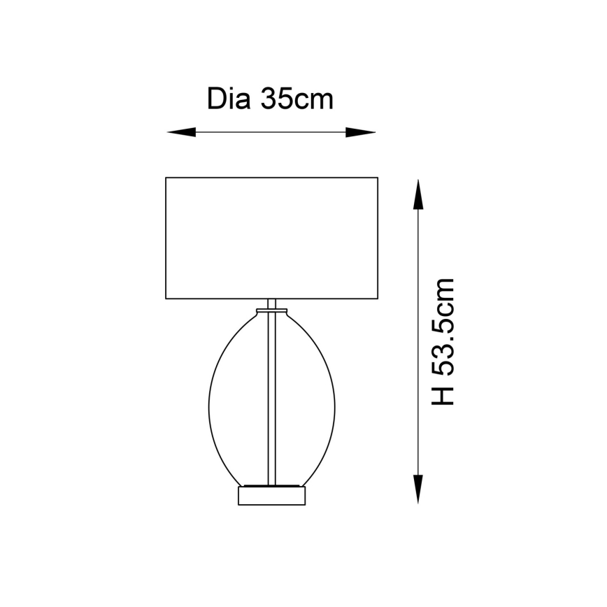 Endon 101150 - Dimbar bordslampa ERIN 1xE27/10W/230V vit/mässing/rökig beige
