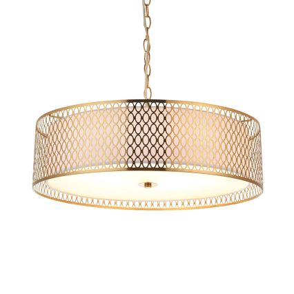 Endon 101569 - Hänglampa med kedja CORDERO 3xE27/10W/230V guld