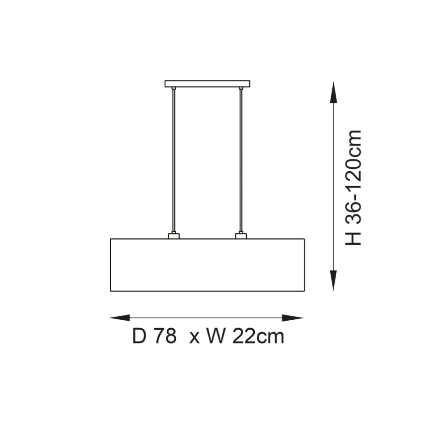 Endon 101692 - Ljuskrona med textilsladd LONGSHORE 2xE27/10W/230V beige
