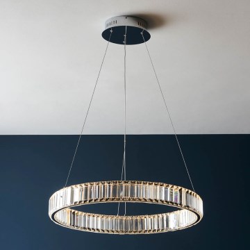 Endon 102255 - LED-dimbar pendel på vajer LAGUNA LED/36W/230V blank krom