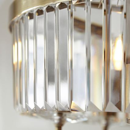 Endon 102505 - Ljuskrona med kedja, 6xE14/6W/230V, Ø 55 cm, mässing