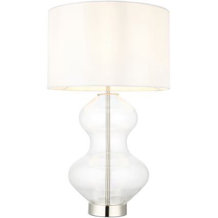 Endon 102676 - Dimmbar bordslampa KELDA 1xE27/10W/230V vit/mattkrom