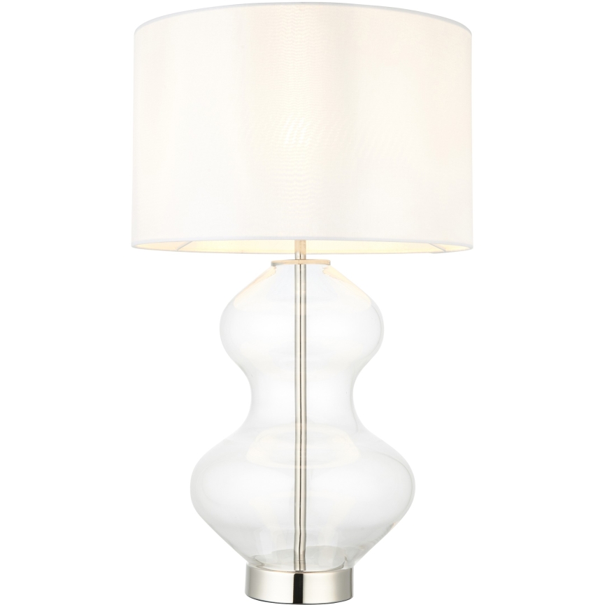 Endon 102676 - Dimmbar bordslampa KELDA 1xE27/10W/230V vit/mattkrom