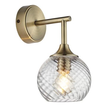 Endon 103173 - Vägglampa ALLEGRA 1xE14/7W/230V mässing/genomskinlig