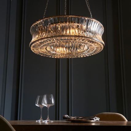 Endon 104528 - Taklampa med kedja 6xE14/6W/230V polerad krom