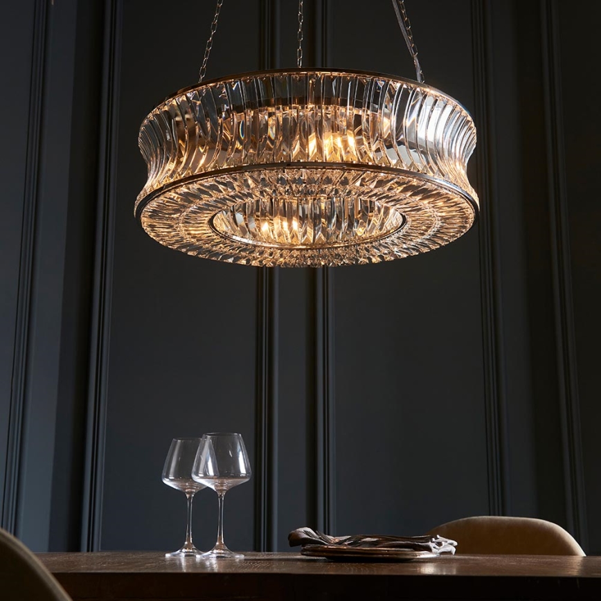 Endon 104528 - Taklampa med kedja 6xE14/6W/230V polerad krom