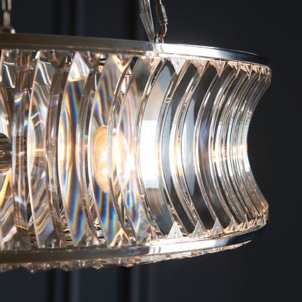 Endon 104528 - Taklampa med kedja 6xE14/6W/230V polerad krom