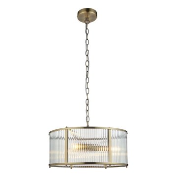 Endon 106282 - Kedjeupphängd ljuskrona RIDGETON 3xE14/6W/230V mässing