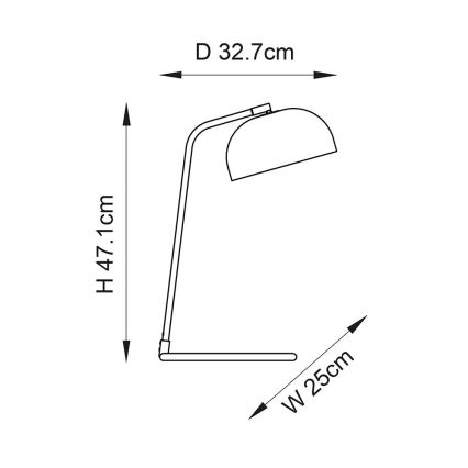 Endon 106336 - Bordslampa BRAIR 1xE14/7W/230V svart