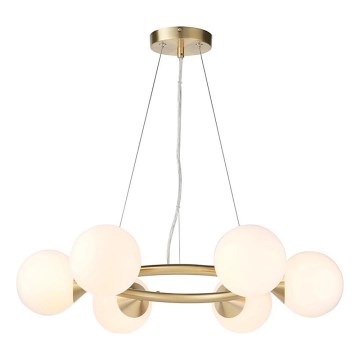 Endon 106390 - Takpendel OTIS 6xG9/3W/230V, guldfärgad