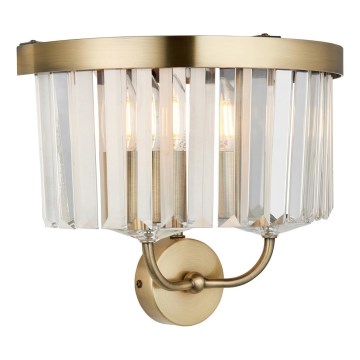 Endon 106450 - Vägglampa CHESTERFIELD 2xE14/6W/230V mässing