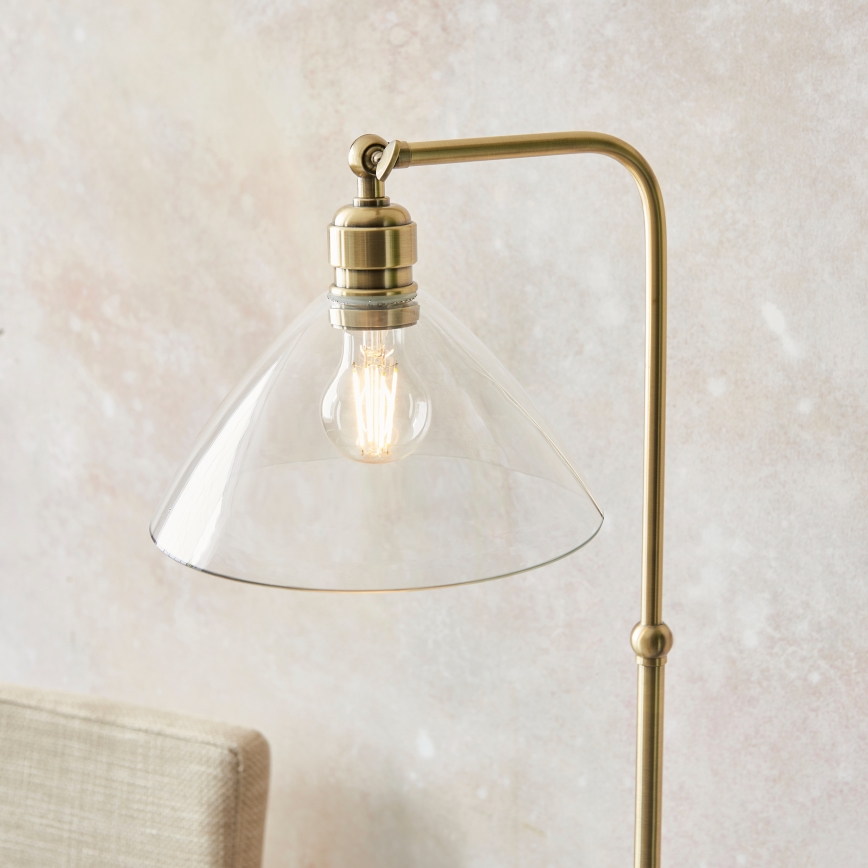 Endon 107609 - Golvlampa 1xE27/10W/230V mässing