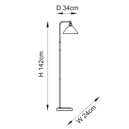 Endon 107609 - Golvlampa 1xE27/10W/230V mässing