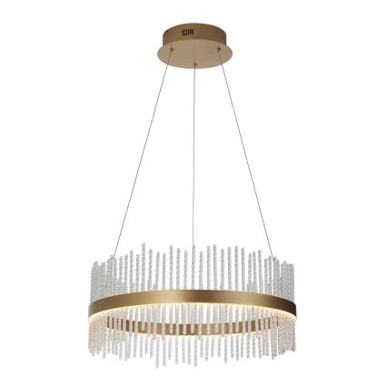 Endon 107671 - LED ljusreglerad ljuskrona på textilsladd ADRIEL LED/41W/230V 3000K diameter 51 cm guld/genomskinlig