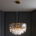 Endon 107785 - Ljuskrona med vajerupphängning 9xE14/6W/230V guldig
